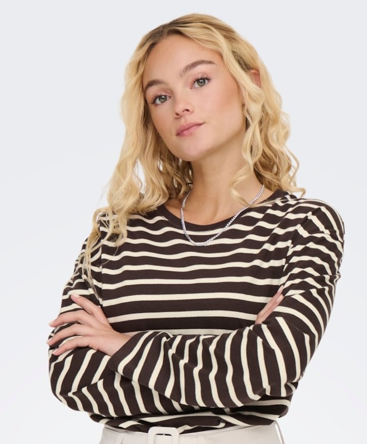 Dames longsleeve bruin