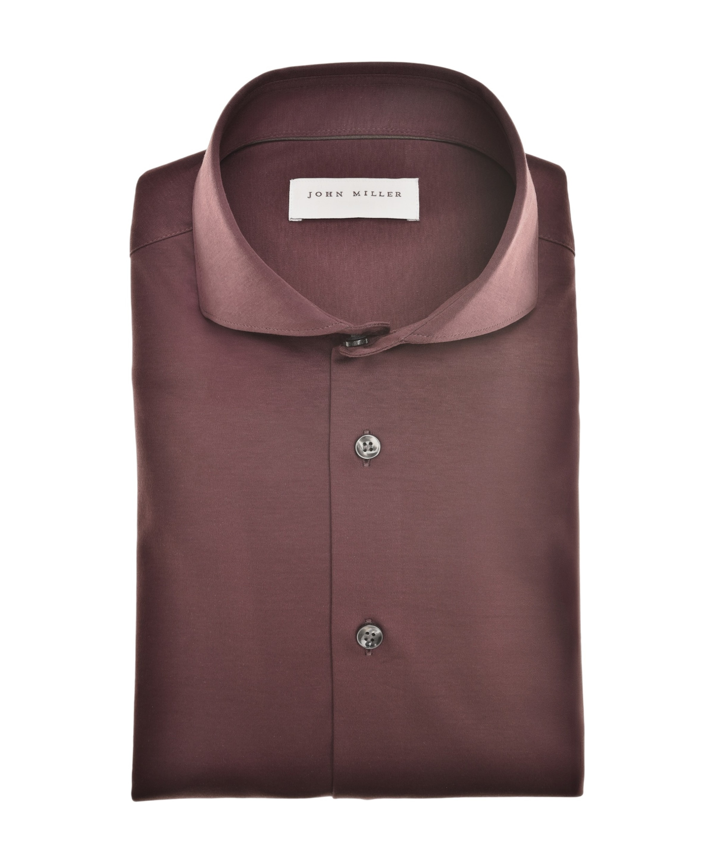 Heren overhemd lange mouw bordeaux