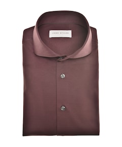 Heren overhemd lange mouw bordeaux