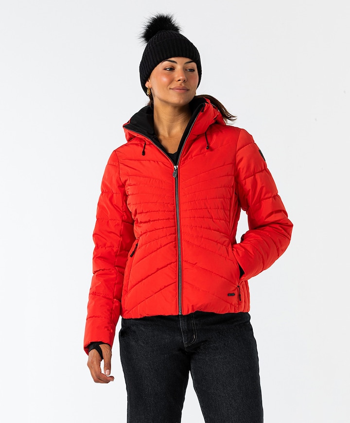 Dames ski-jas rood