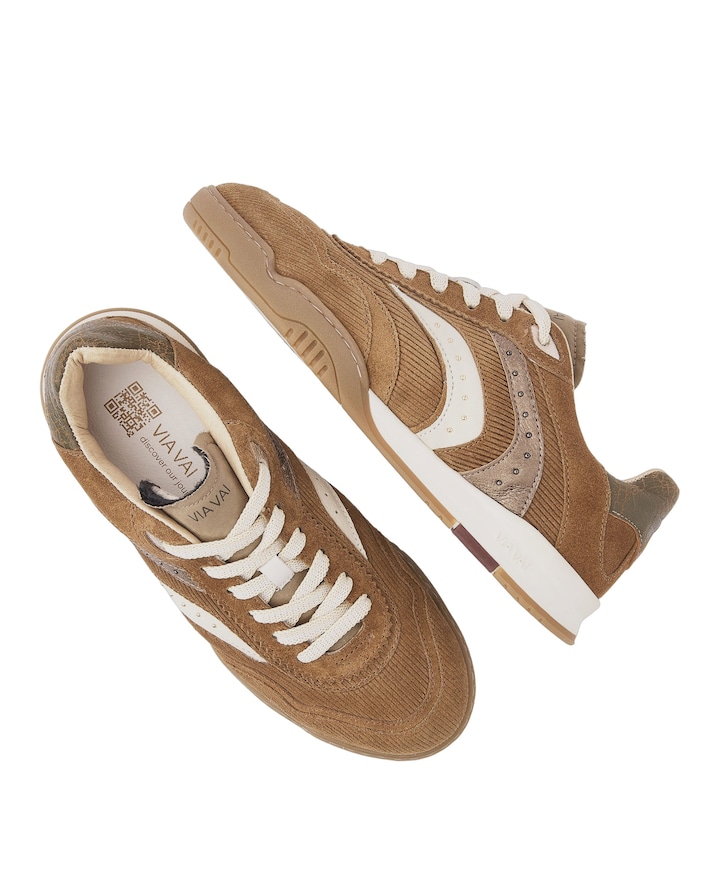 Kris Pax dames sneakers bruin