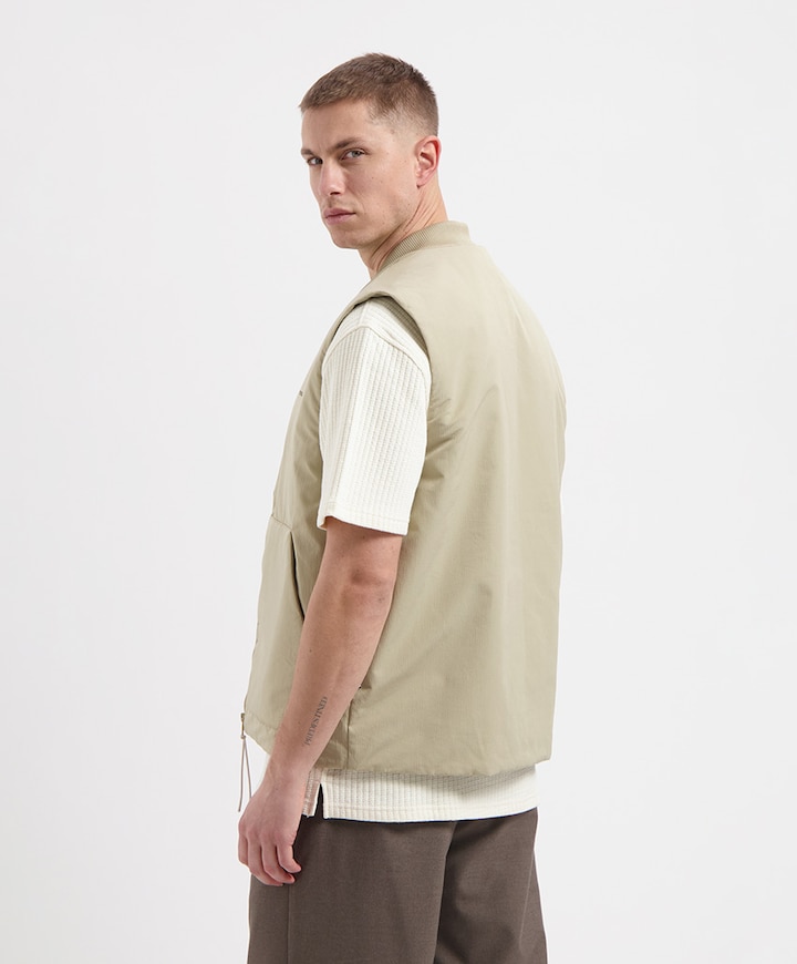 Heren bodywarmer beige