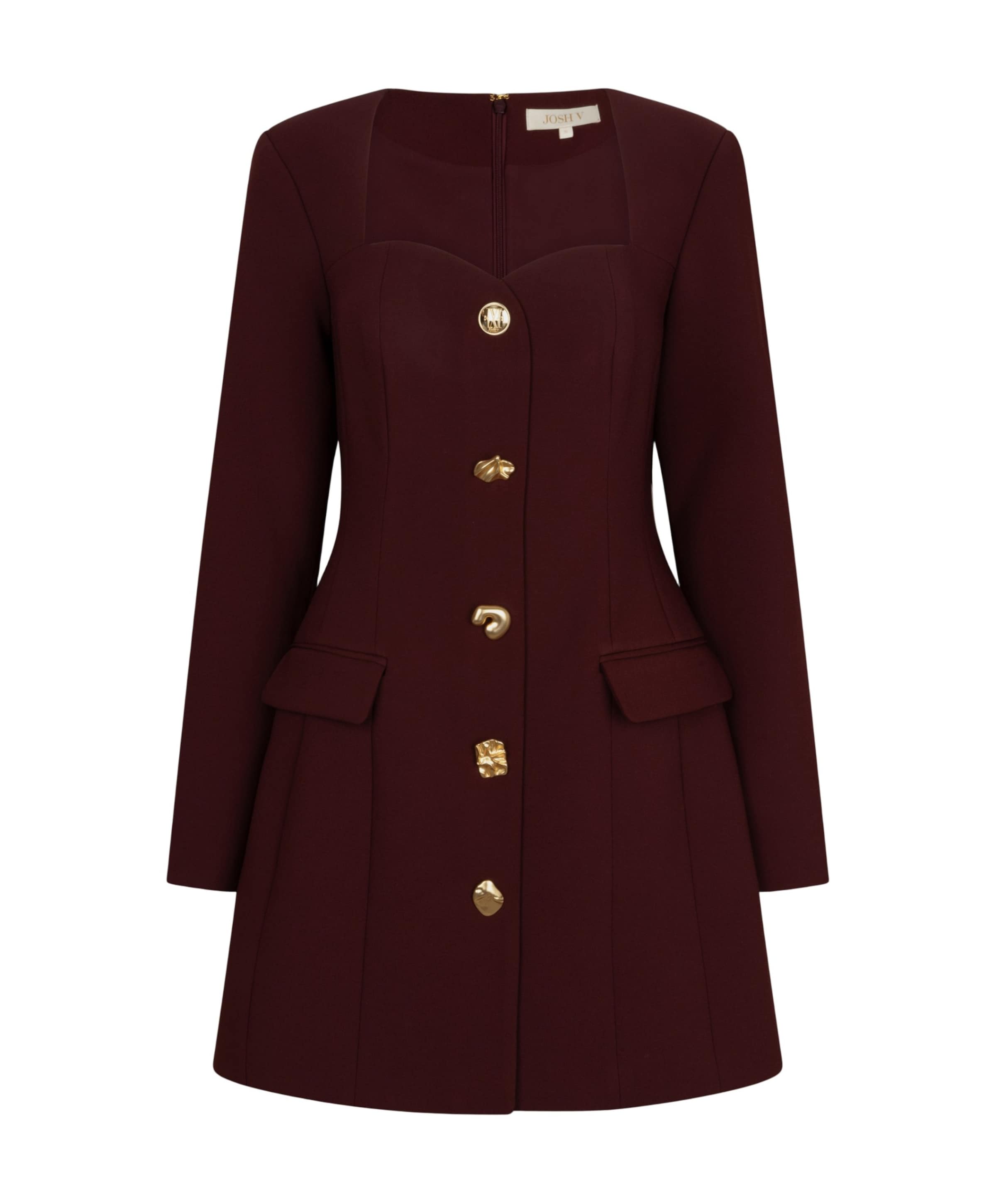 Dames jurk bordeaux