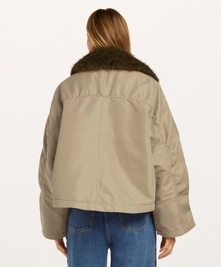 Dames jas beige