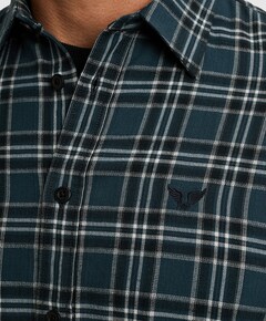 Heren overhemd lange mouw blauw