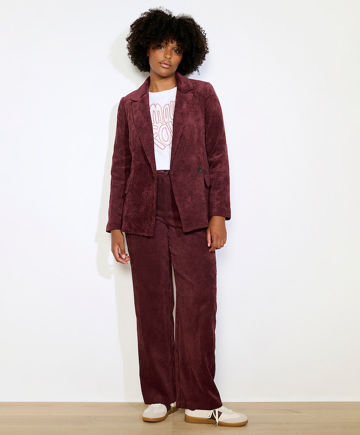 Dames blazer bordeaux