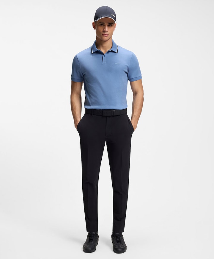 Heren polo blauw