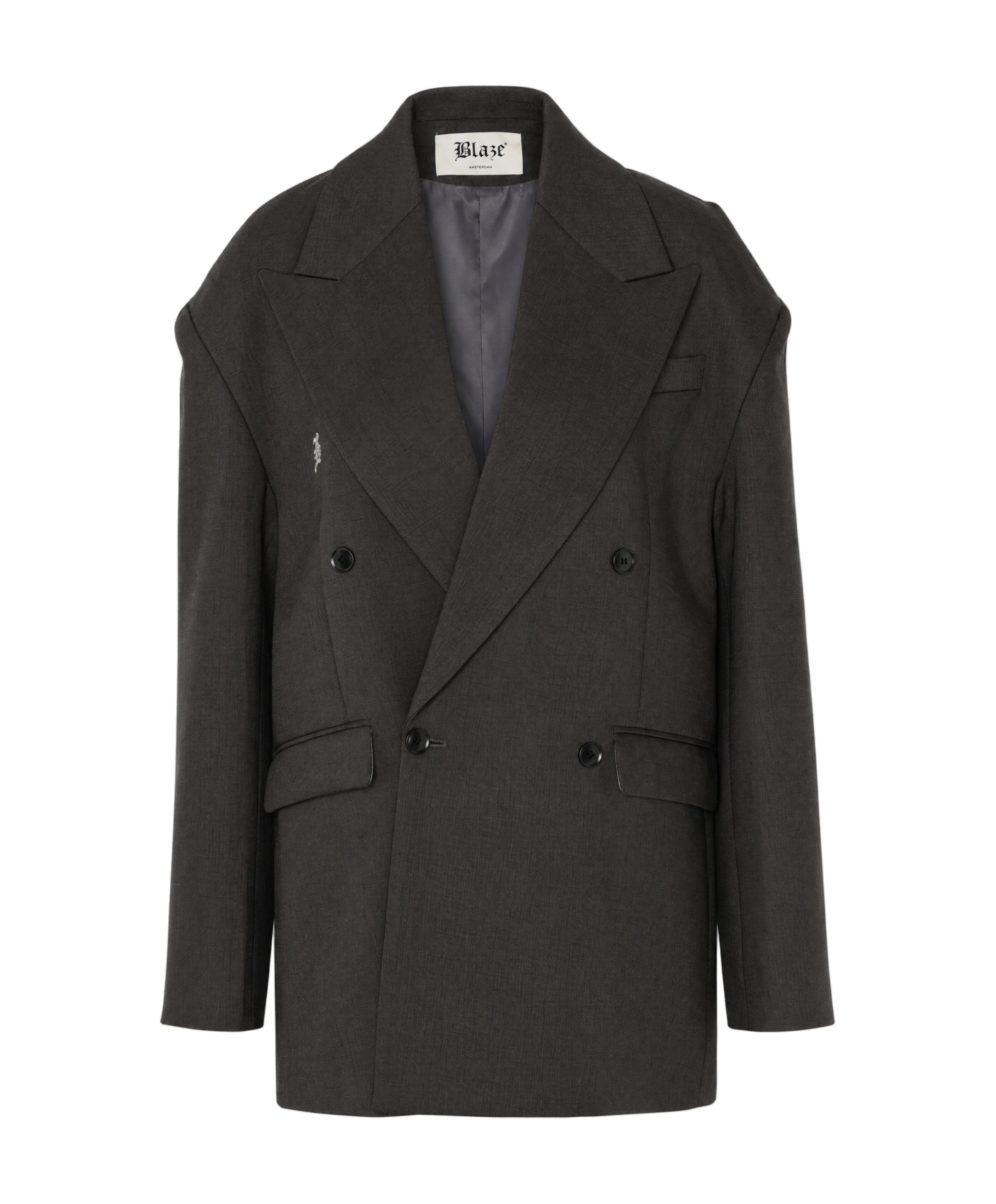 Dames blazer grijs