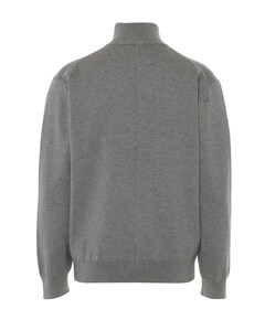 Heren trui met rits grijs