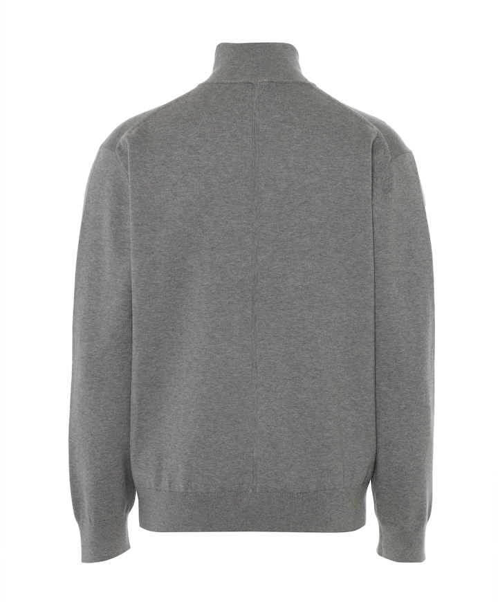 Heren trui met rits grijs