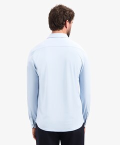 Heren overhemd lange mouw blauw