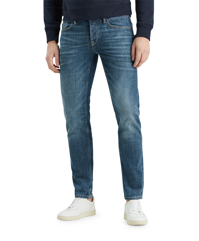 RISER SLIM GRINDED CROSS TINT jeans blauw