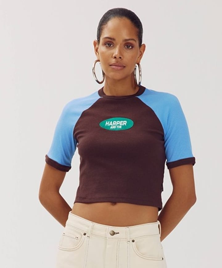 Dames T-shirt bruin