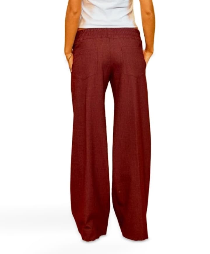 Honey Sof dames broek bordeaux