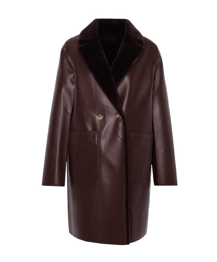 Dames jas reversible bordeaux