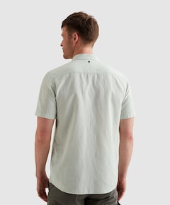 Heren overhemd korte mouw groen