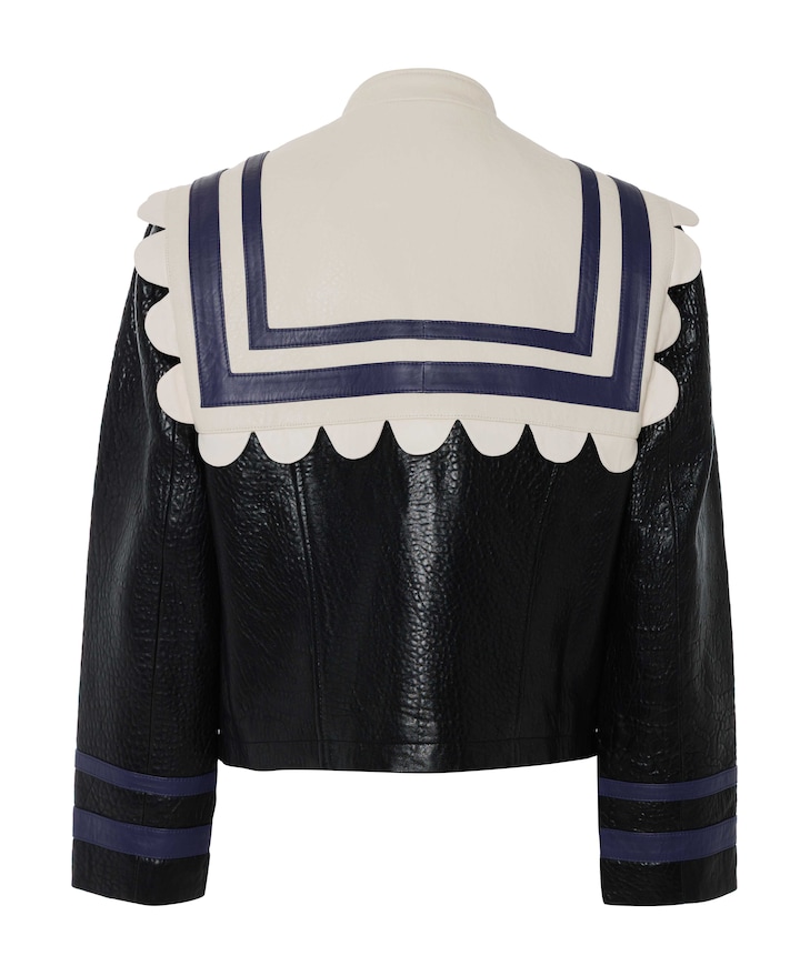 Dames leren jas zwart