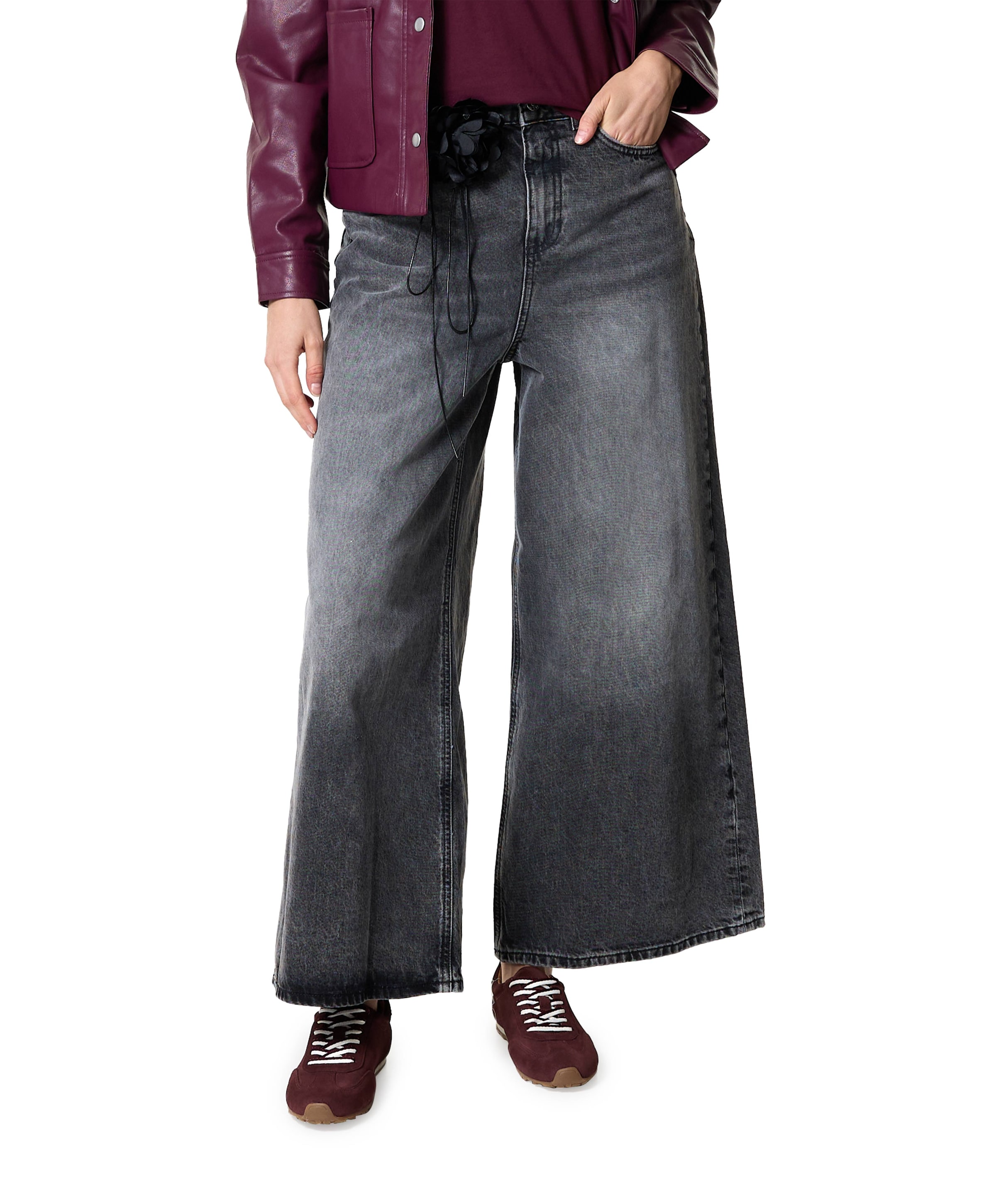 ONLCAMDEN HW EX WIDE BAGGY RED jeans grijs