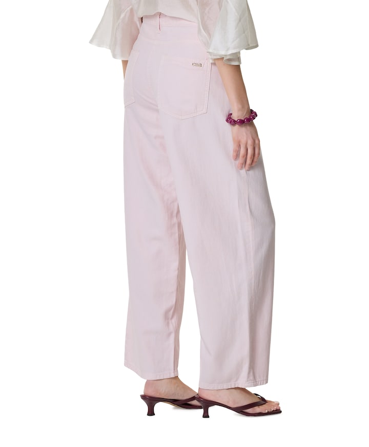 Baggy dames jeans roze