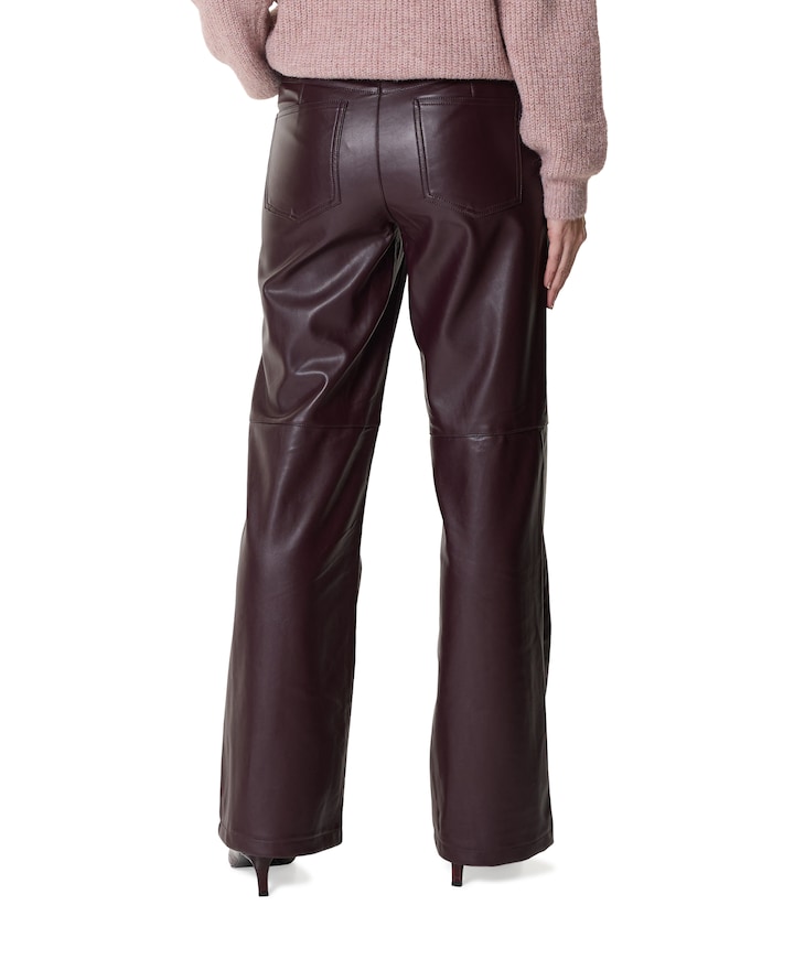 Colette faux leather L33 dames broek bordeaux