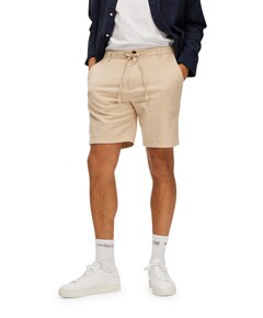 SLHREGULAR-BRODY LINEN SHORTS NOOS heren korte broek beige