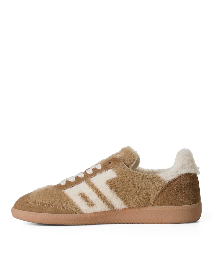 MOHAIR dames sneakers bruin