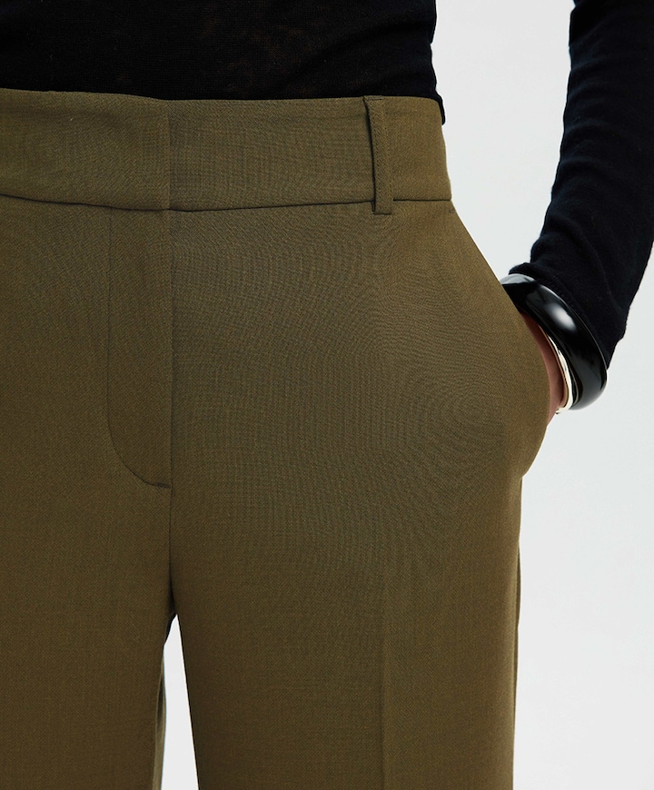 SLFRITA MW WIDE MEL NOOS dames broek groen