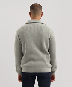 Heren trui met rits grijs