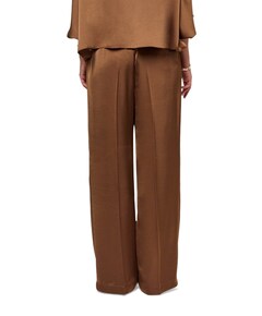 Jules satin smart dames broek bruin