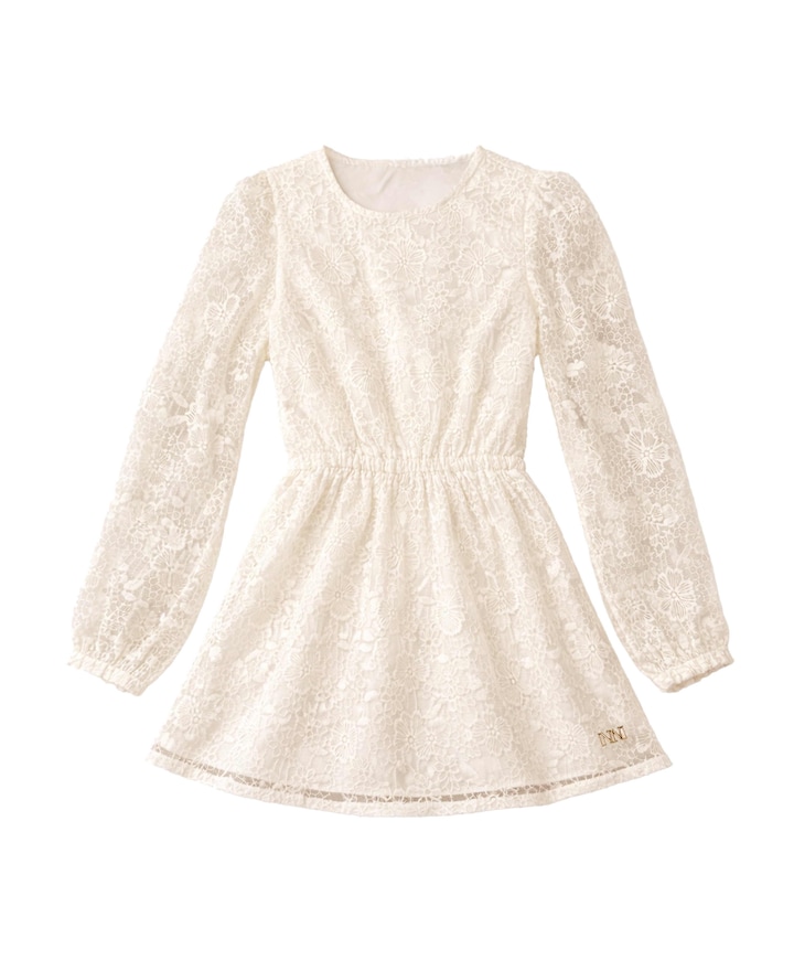 Meisjes jurk ecru