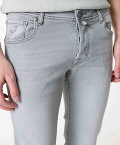 Nick Slim 5 pkt heren jeans grijs