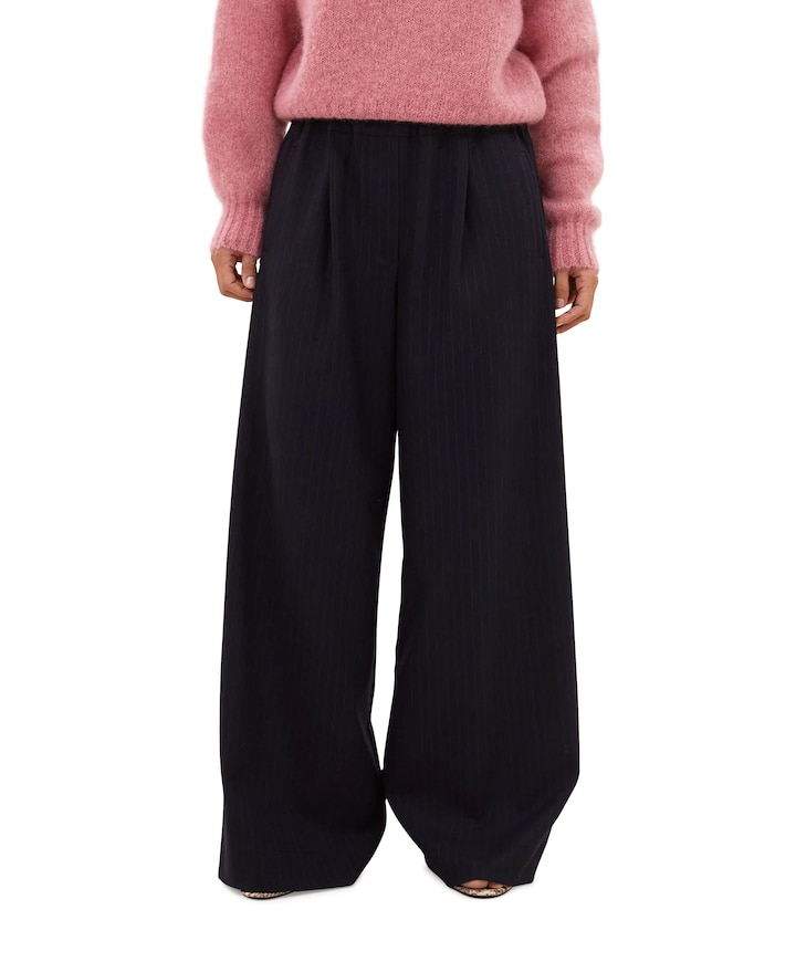 benji pinstripe pants dames broek blauw