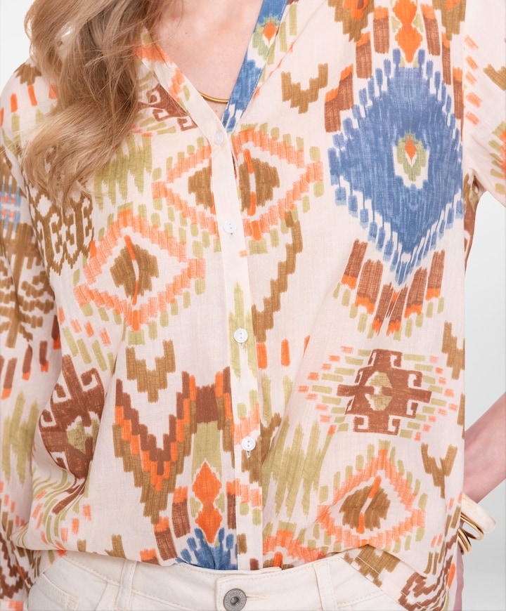 Dames blouse beige
