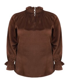 Dames blouse bruin