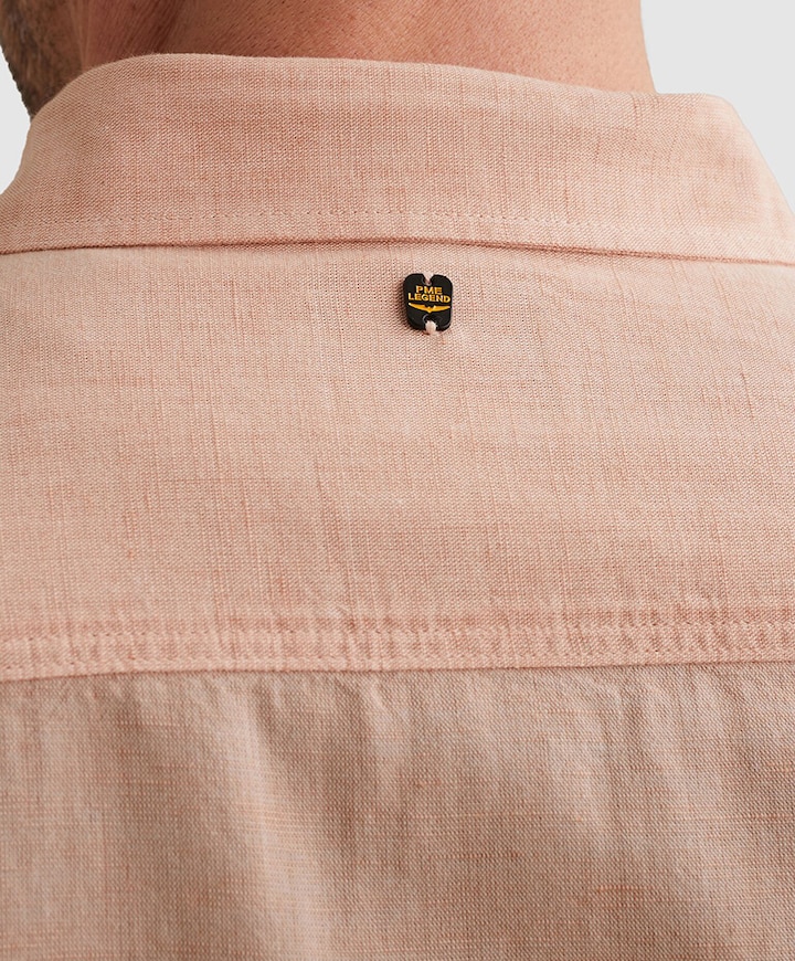 Heren overhemd korte mouw roze