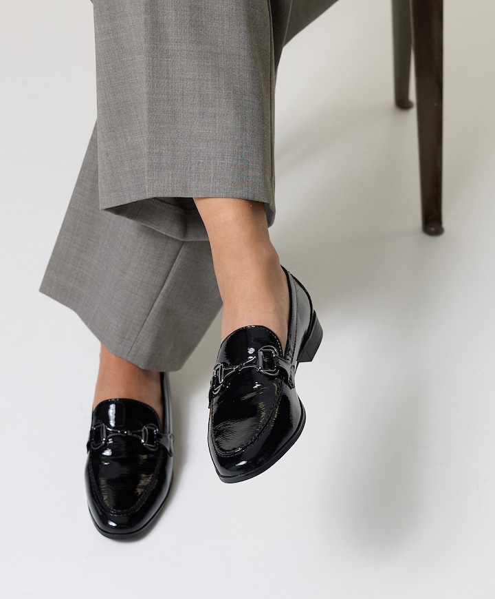 Women Slip-on dames loafers zwart