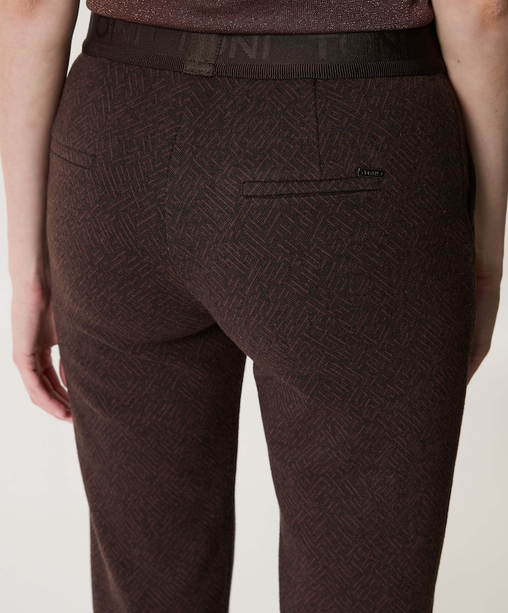 Jenny Wide Leg dames broek bruin