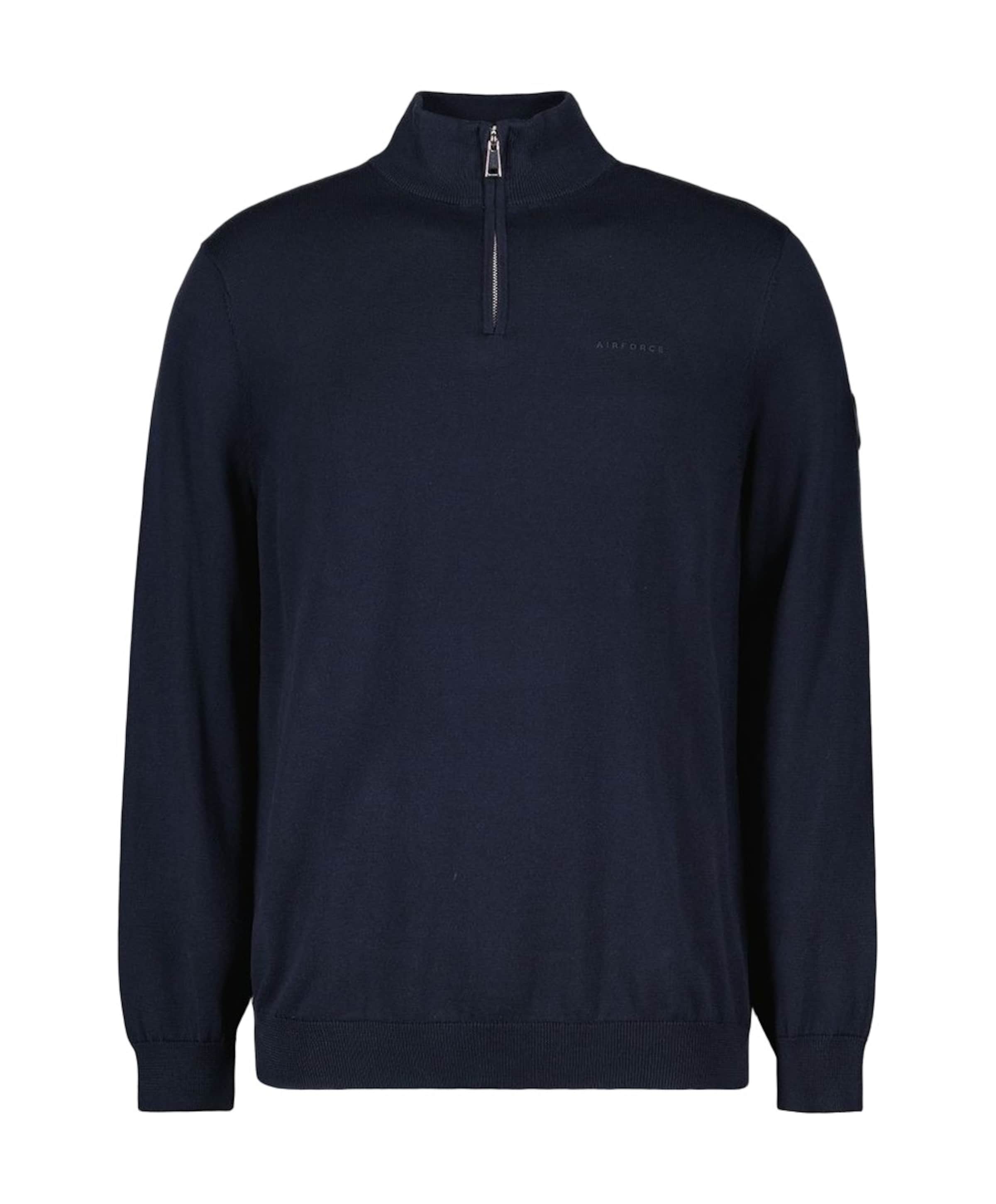 Trui met rits blauw