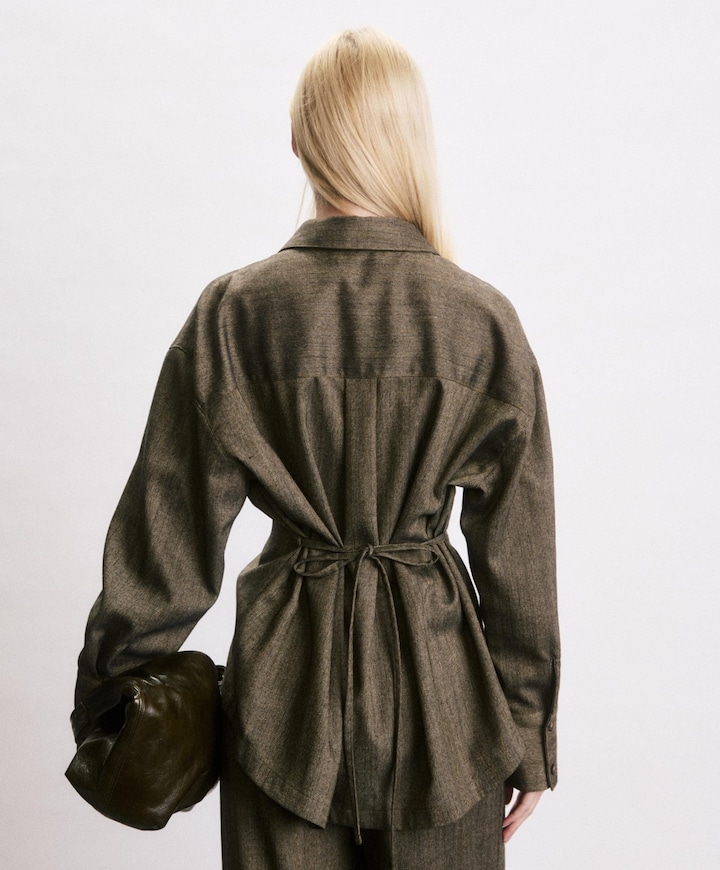 Dames blouse beige