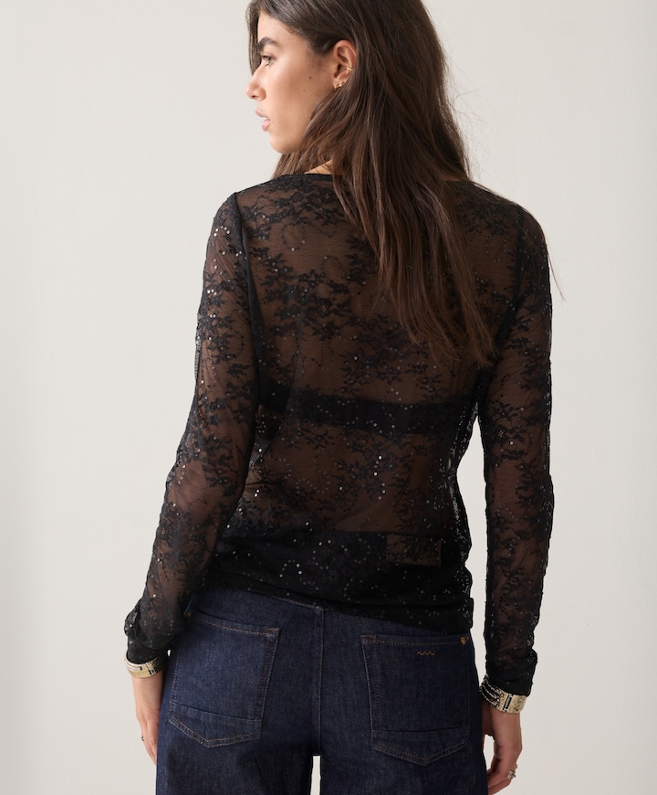 Dames top zwart