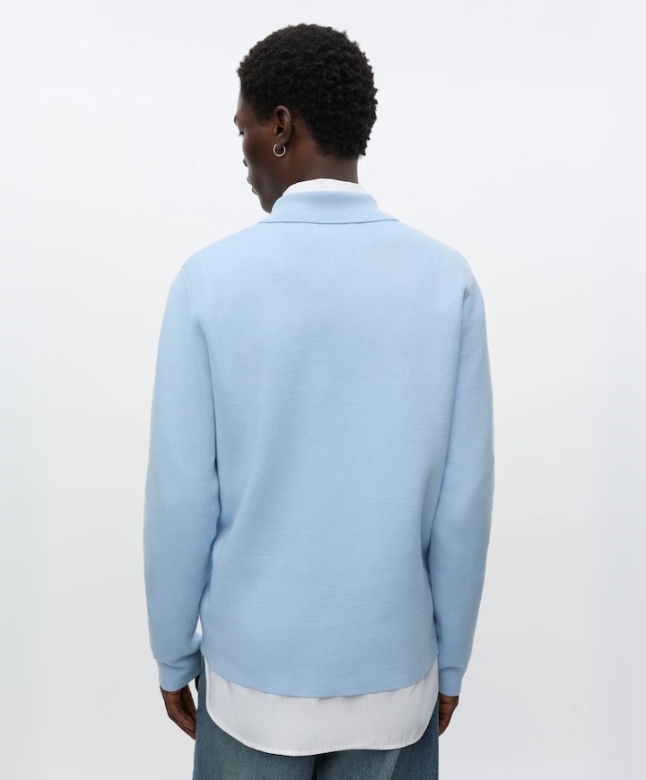 Heren polo blauw