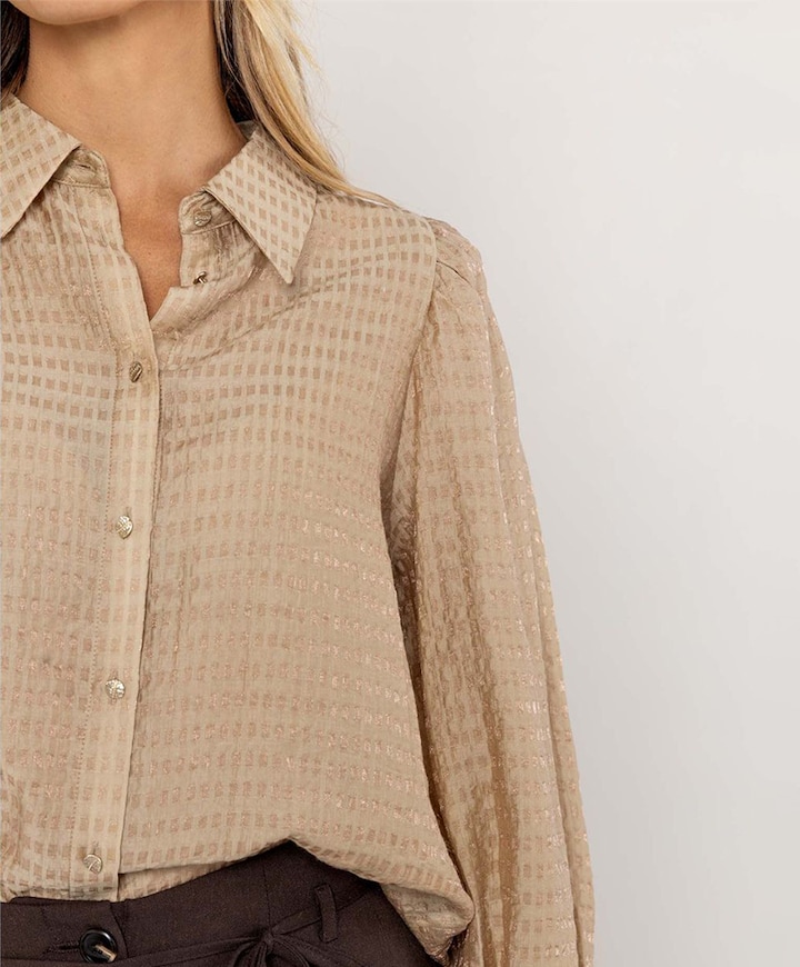 Dames blouse beige