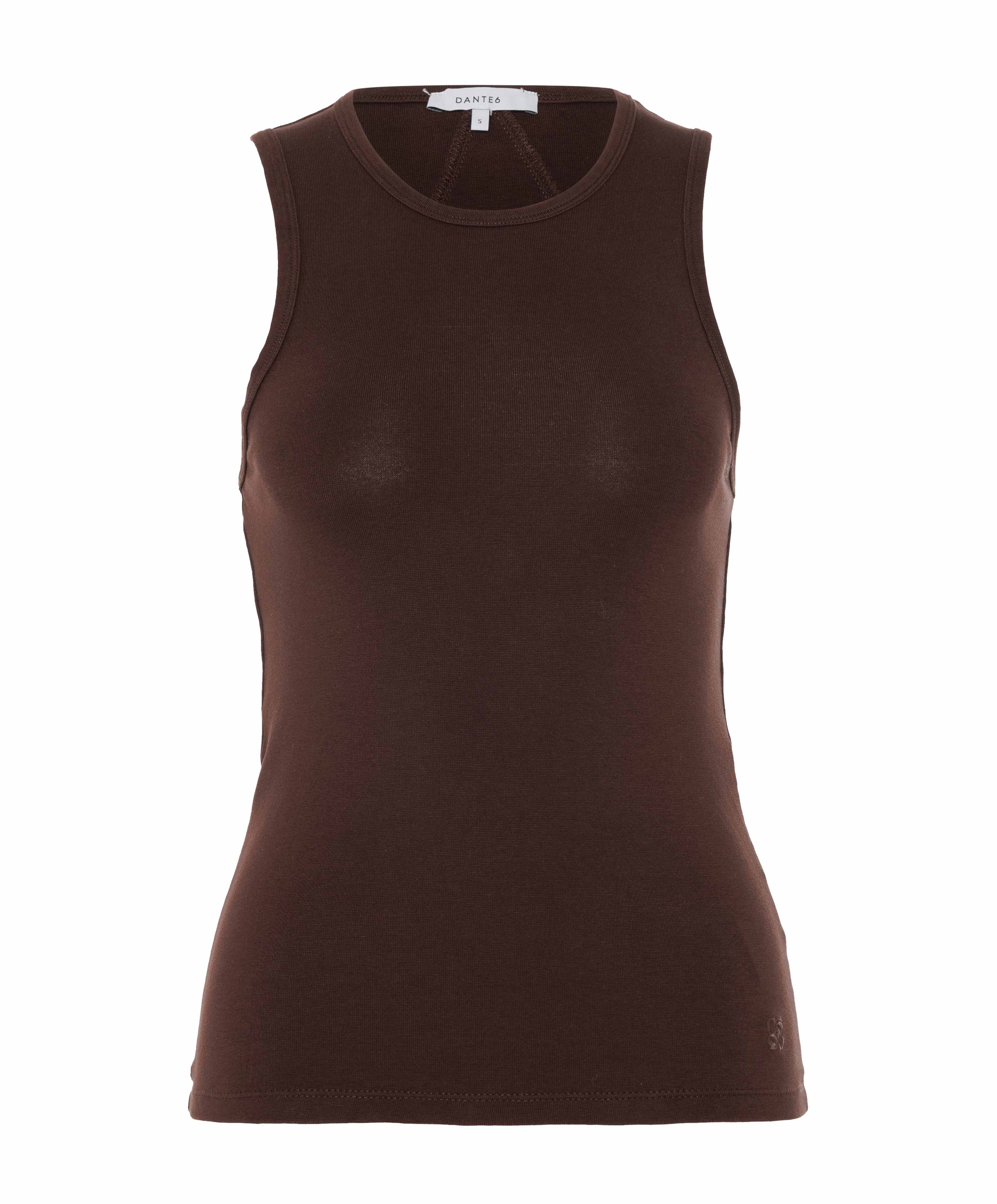 Dames top bruin