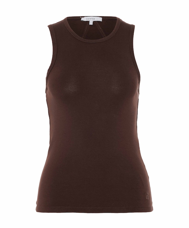Dames top bruin