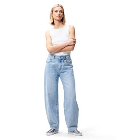 Super barrel fit dames jeans blauw
