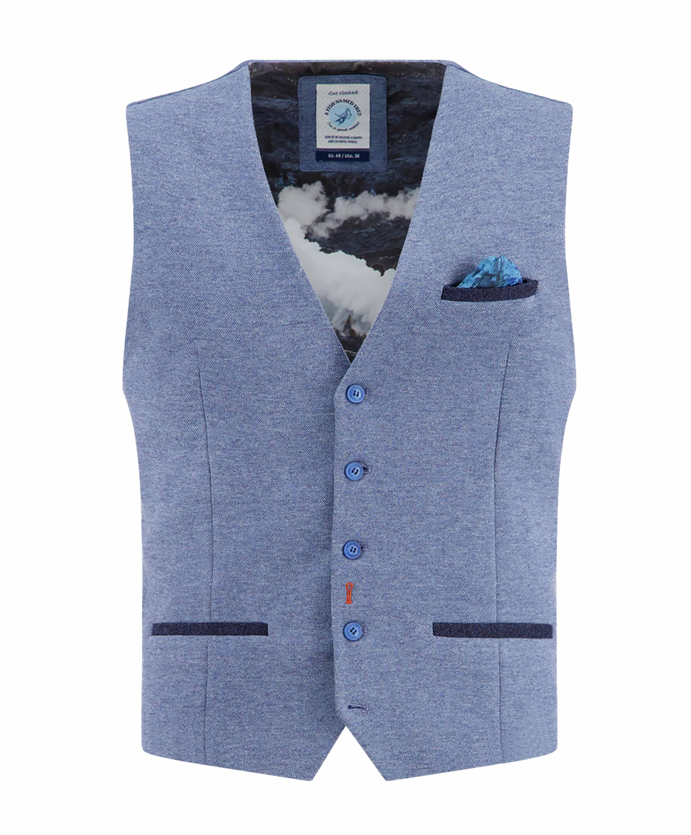 Heren gilet blauw