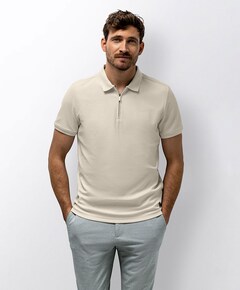 Heren polo beige