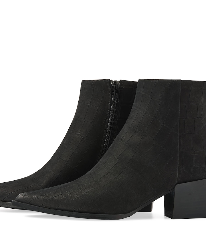 Kate Malina dames enkellaarzen zwart