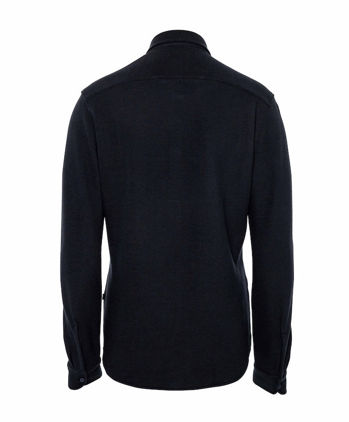 Heren overhemd lange mouw blauw