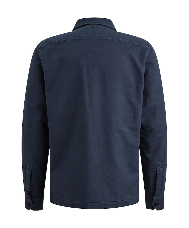 Heren overhemd lange mouw blauw